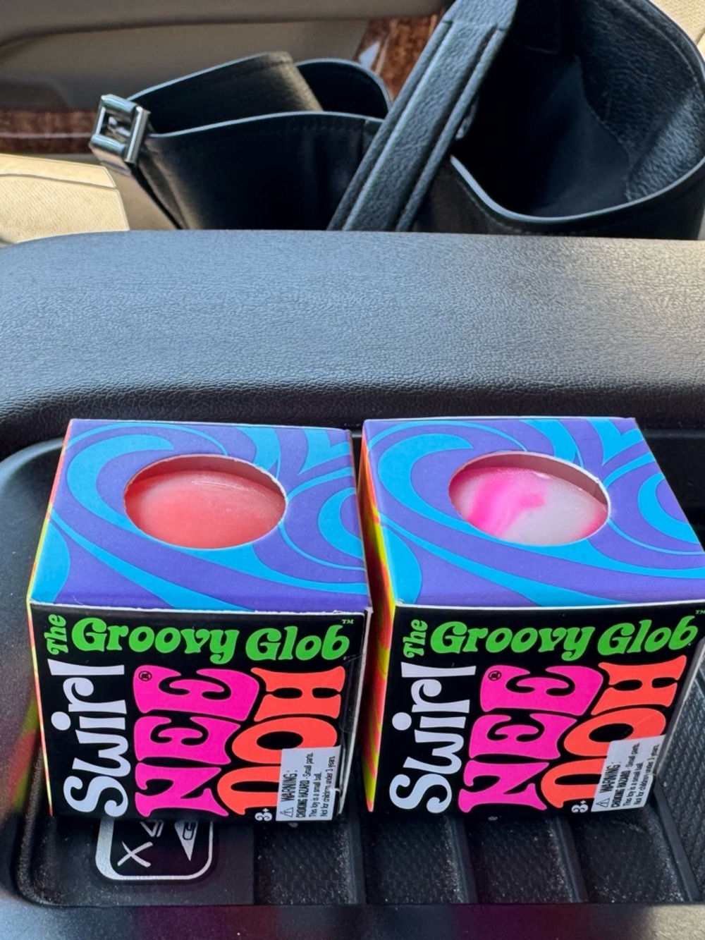 Needoh The Groovy Glob Swirl Neon Duo - Pink & Coral